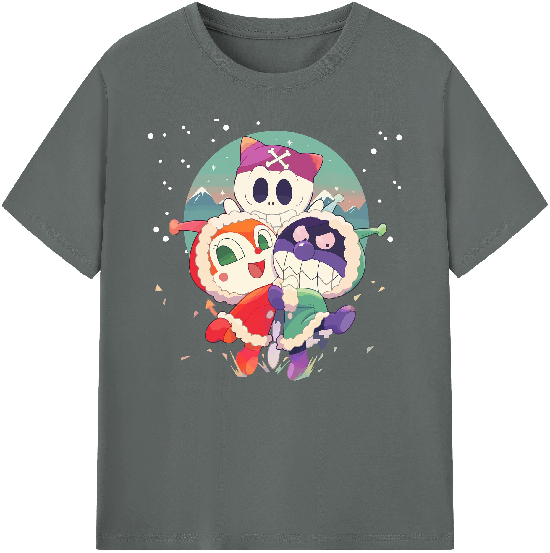 （画像用） アンパンマン Anpanman 綿100％ メンズ半袖Tシャツ｜肌触りやわらか＆通気性
